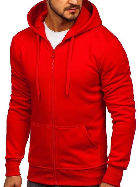 Rojo Sudaderas con capucha para Hombre .